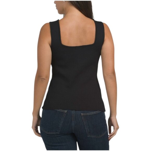 LOVE TREE Knit Vest With Gold Tone Buttons - Picture 2 of 3